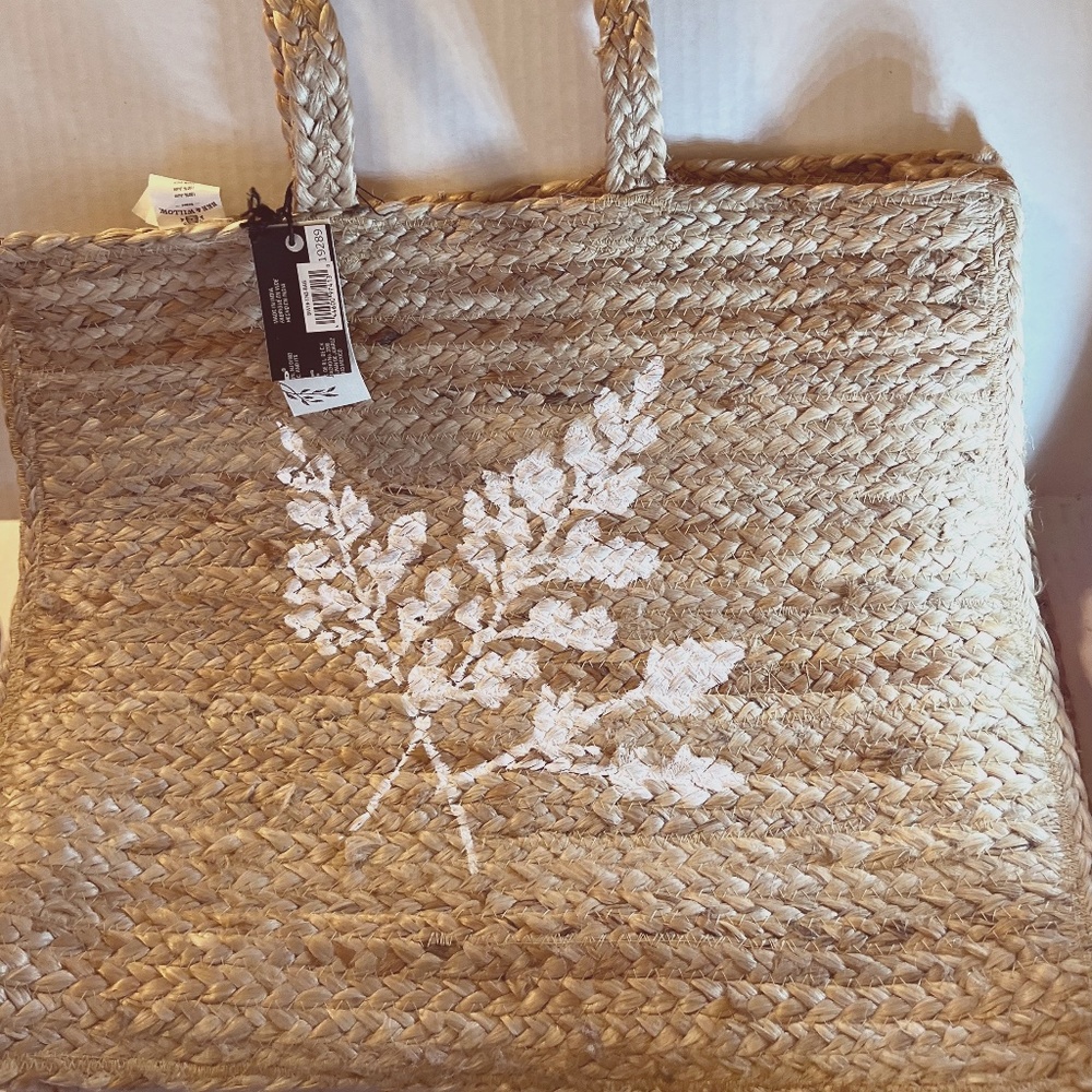 Bee & Willow Home Jute Fern Bag in Natural